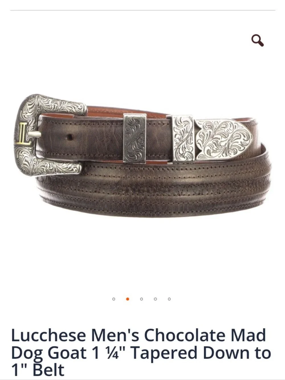 Lucchese Men's Chocolate Mad Dog Goat 1¼